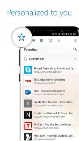 Vista previa de Microsoft Edge Apk1