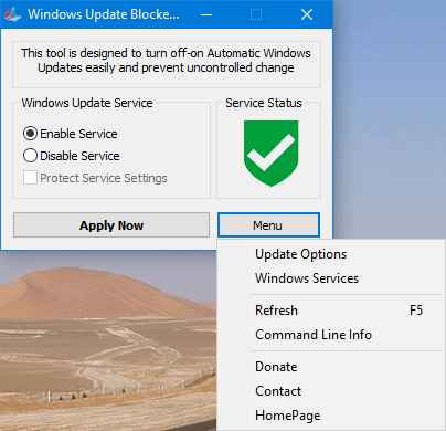 Descargar el programa de apagado de actualizaciones del bloqueador de actualizaciones de Windows