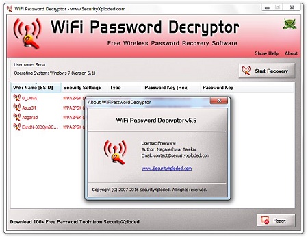 Descarga de WIFI Password Decryptor – Descifrado completo de contraseña WIFI