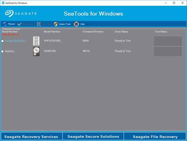 Descarga de Seagate SeaTools para Windows – Versión completa 5.2.5
