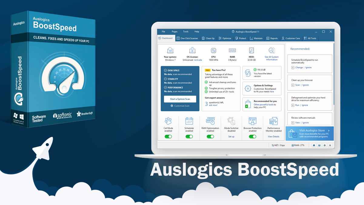 Descarga completa de AusLogics BoostSpeed ​​​​- Premium – v14.1.0.1 turco