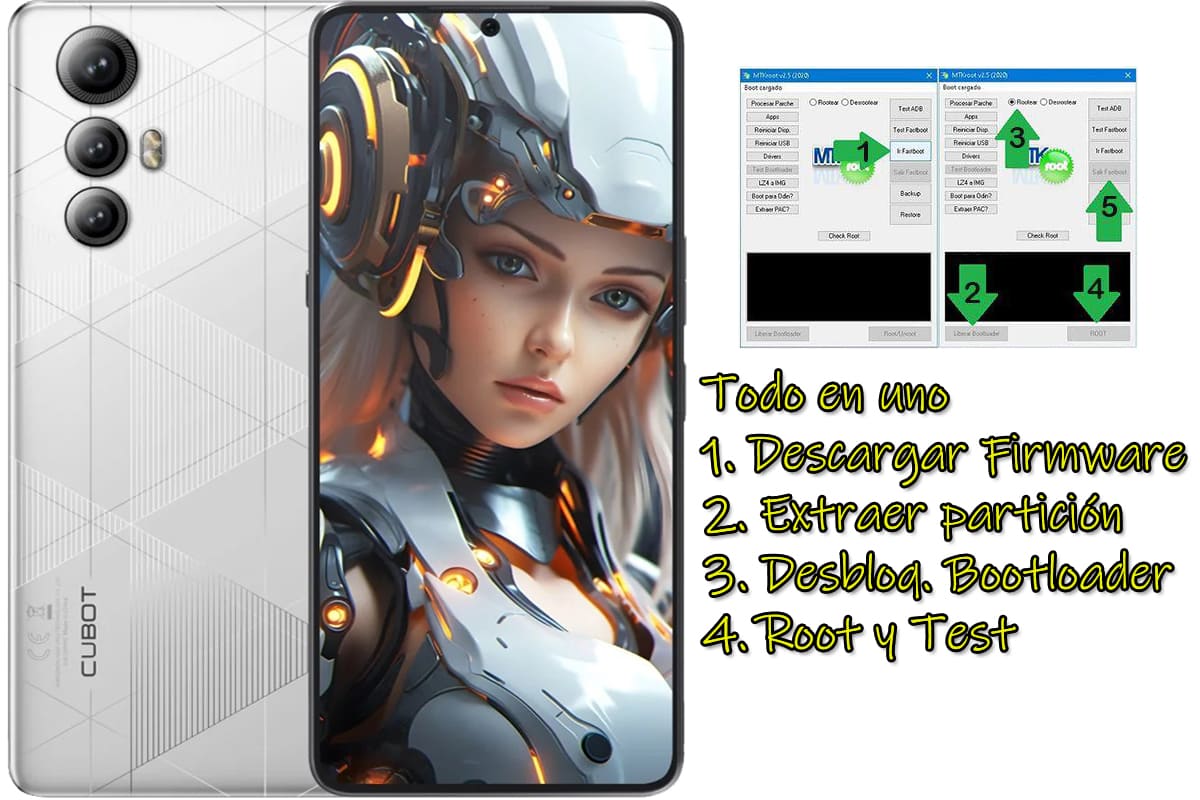 Desbloquear el gestor de arranque y rootear Cubot Max 5