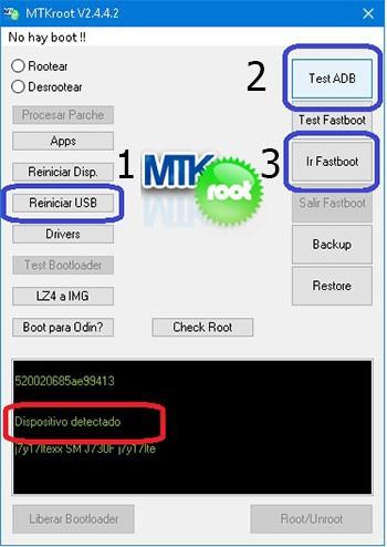 Doogee S40 lite reinicia USB, prueba ADB, ir a Fastboot