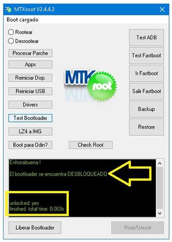 Prueba del gestor de arranque del Multilaser Ms50x