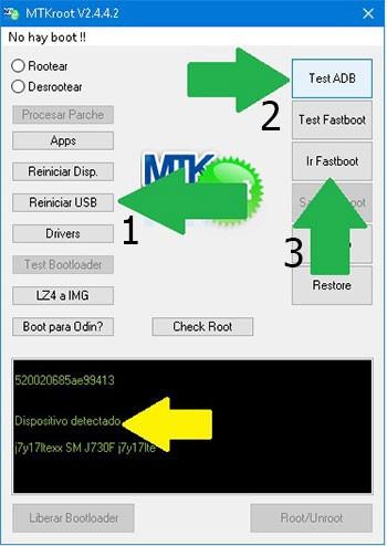Mpie S168 reiniciar USB + probar ADB + Fastboot