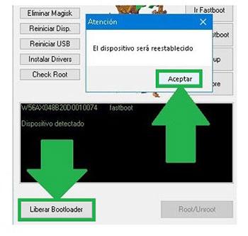 Desbloquear el gestor de arranque en Nomu S20