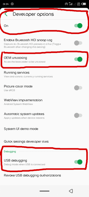 Desbloqueo OEM de Infinix Note 8