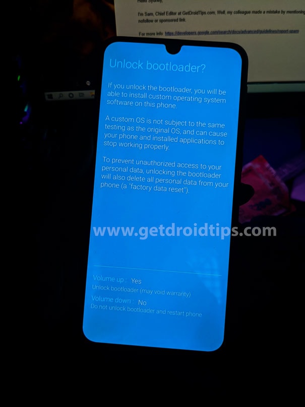 Déverrouiller le menu du chargeur de démarrage Mode de téléchargement Samsung