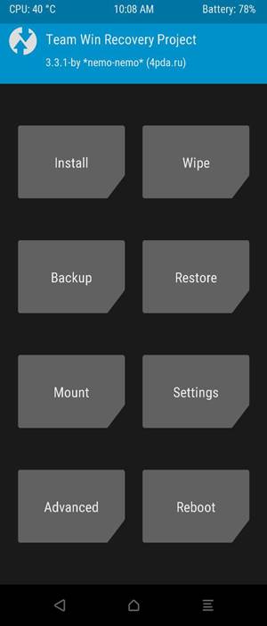 Casa twrp OnePlus 7