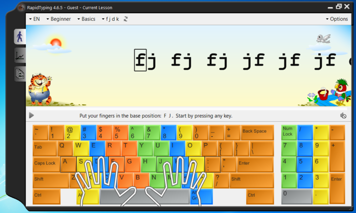 Descargar RapidTyping 5.5 Diez dedos turcos
