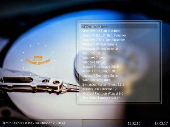 Soporte técnico de Izmir USB Multiboot v5 Descargar turco
