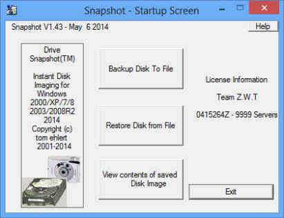 Unidad de CD de arranque SnapShot V1.50.0.1692