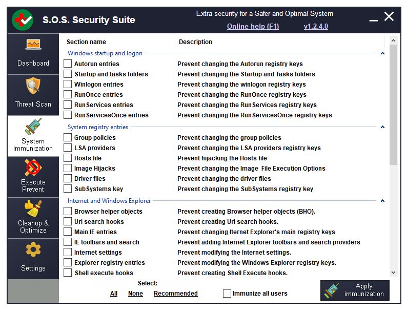     Programa SOS Security Suite