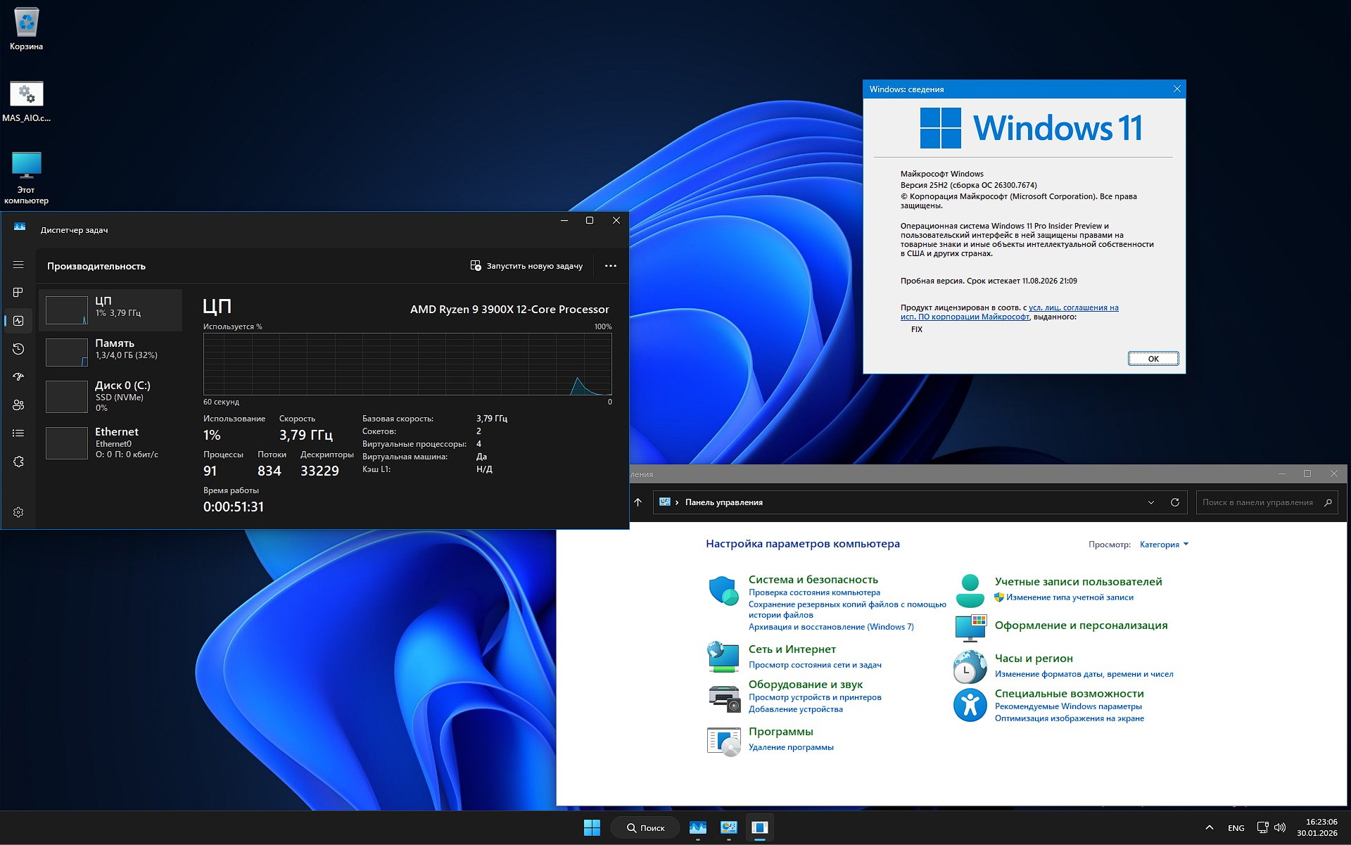 Windows 11 25H2 Ru En iso juegos privados 26300.7674 