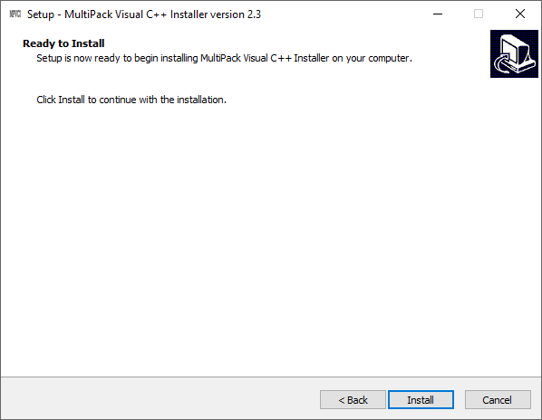 Descarga del instalador de MultiPack Visual C++