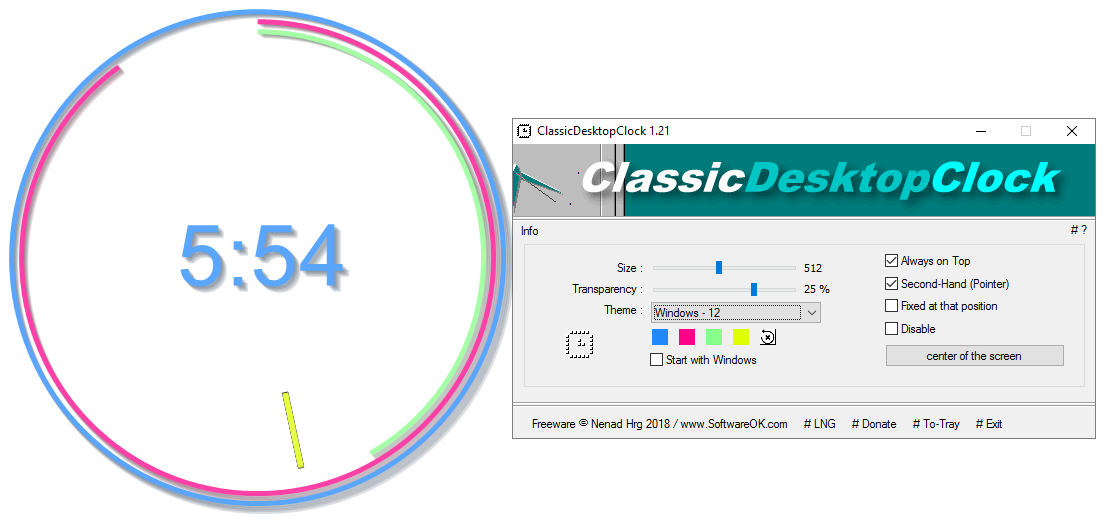     Descarga gratuita de ClassicDesktopClock