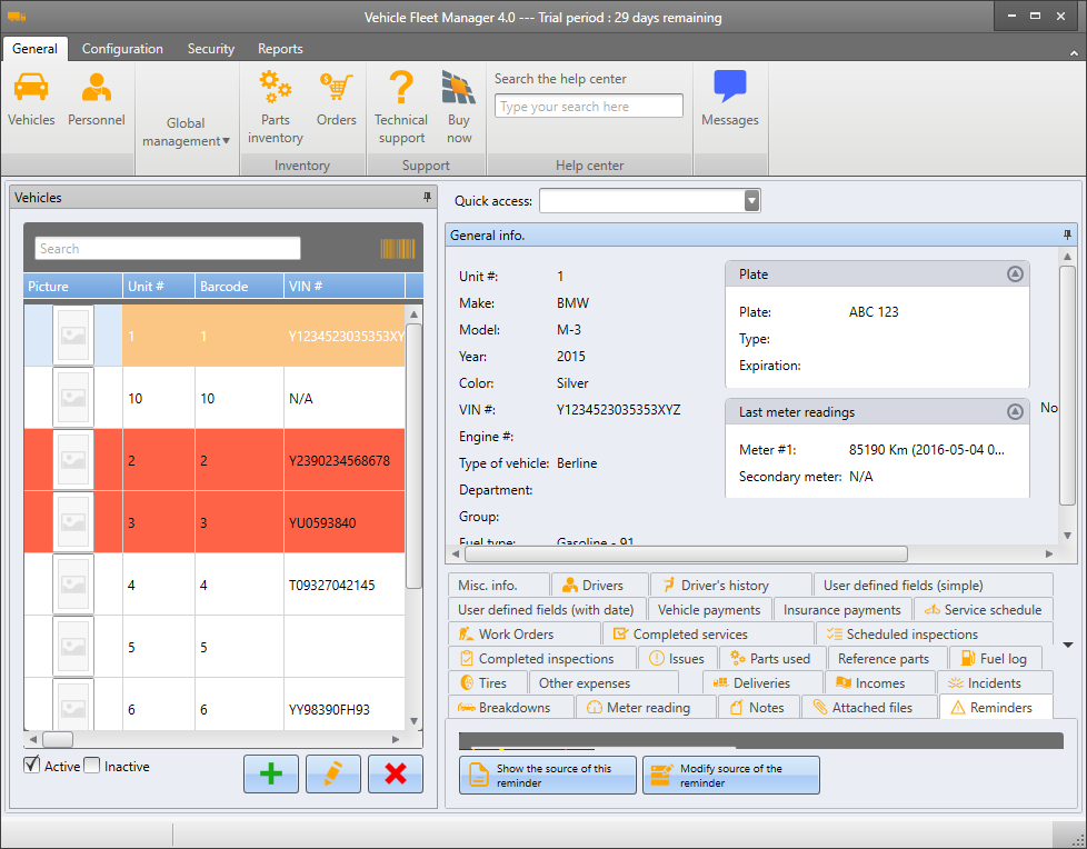 Administrador de flotas de vehículos Vinitysoft 2026.2.6