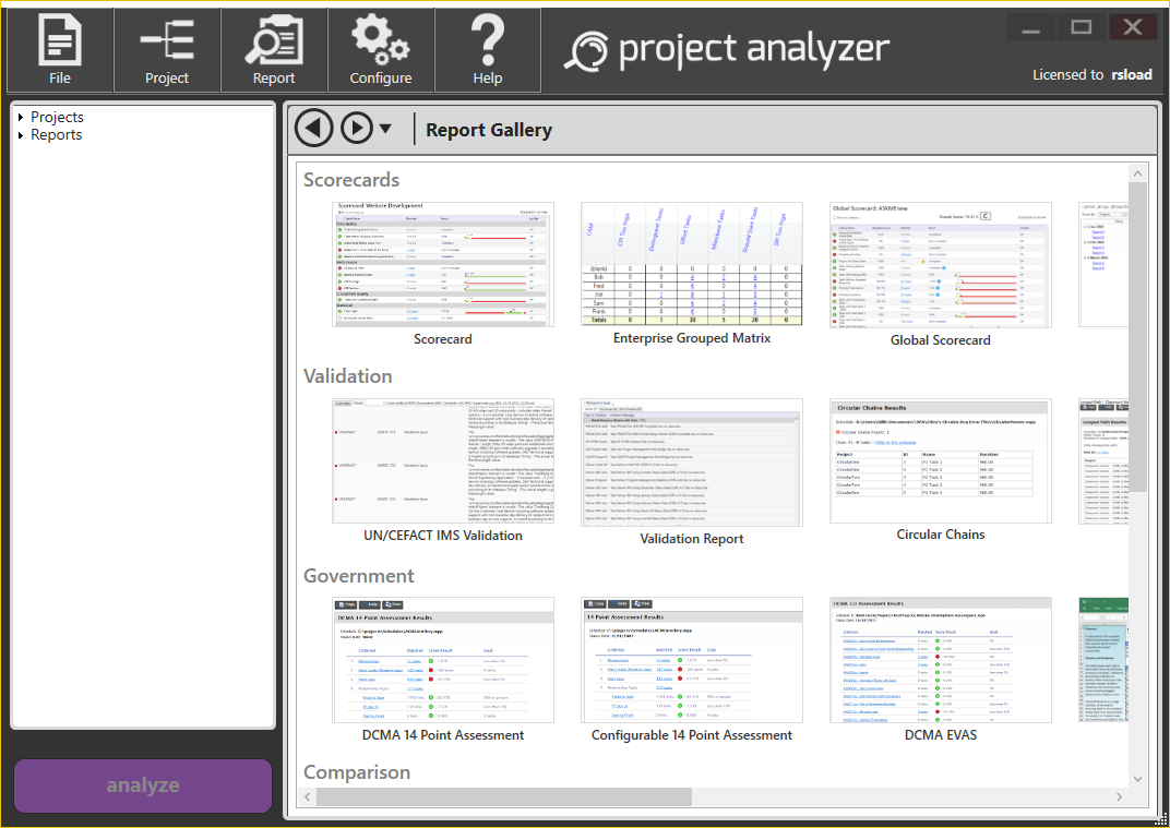     Descarga del analizador de proyectos Steelray
