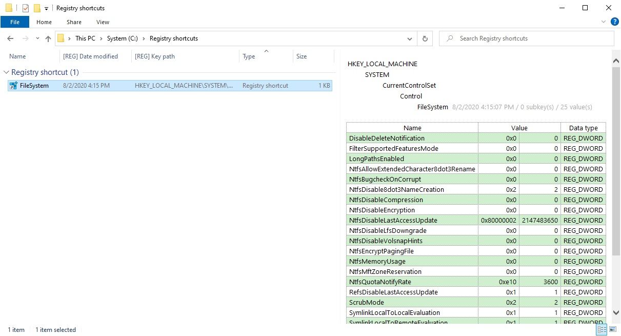 Atajos de registro 1.4.2 + x64