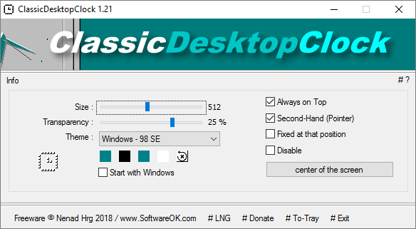 ClassicDesktopClock 5.15 + Portátil
