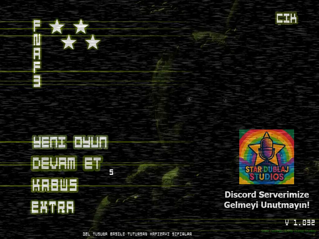 Descarga del doblaje turco de Five Nights at Freddy’s 3 – PC