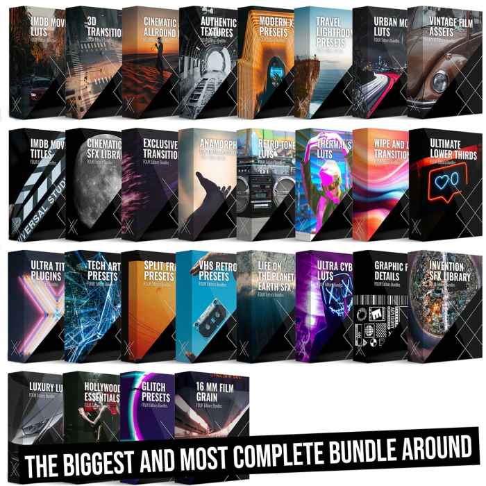 Descargue la colección de activos clásicos de Foureditors Platinum Bundle – Completa