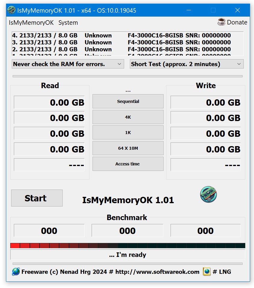 IsMyMemoryOK 1.33 + x64 + Portátil