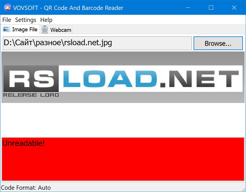 Lector de códigos QR y códigos de barras VovSoft 1.6
