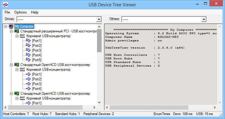Visor de árbol de dispositivos USB 4.7.1