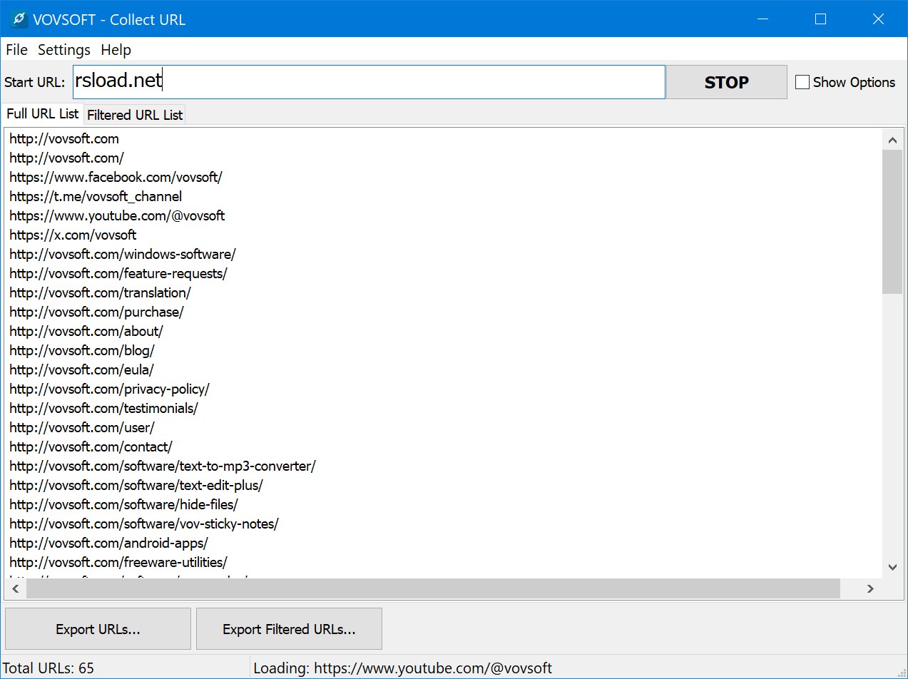 VovSoft Recopilar URL + crack