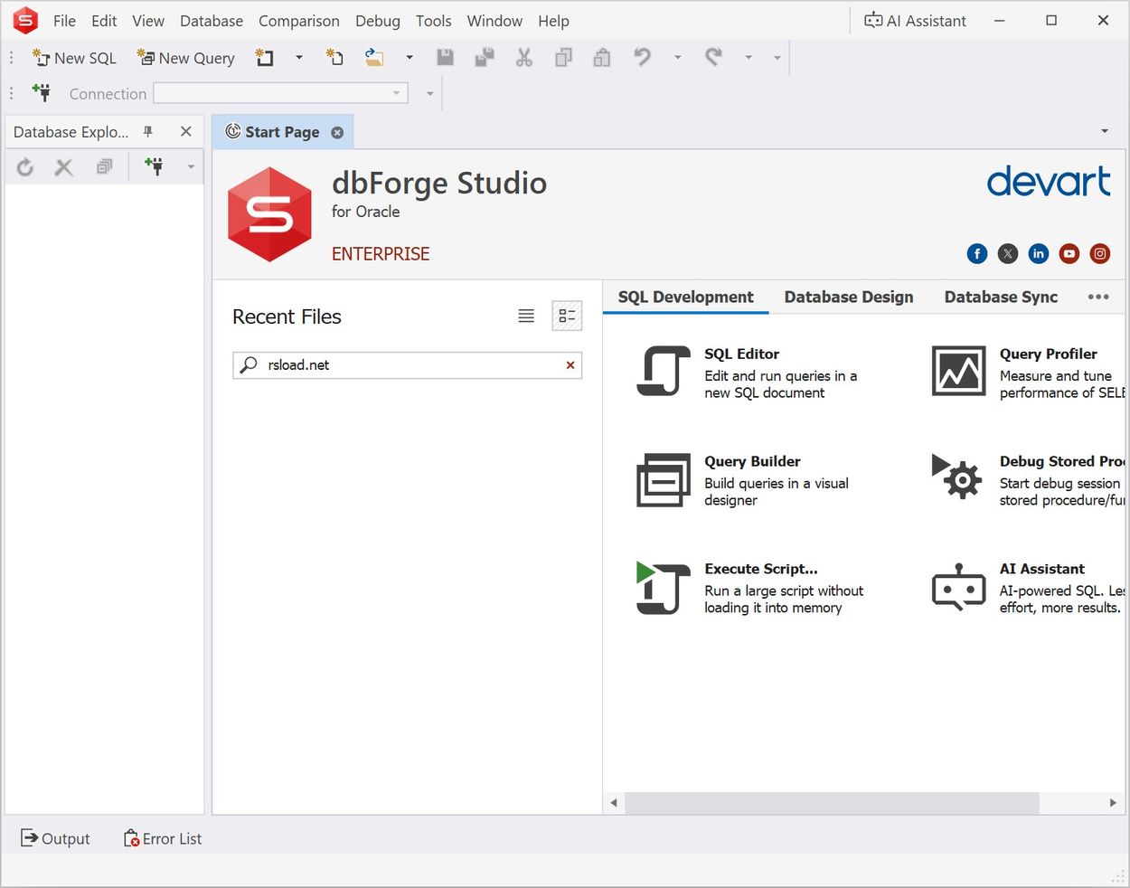 dbForge Studio para Oracle Enterprise 2025.3.93
