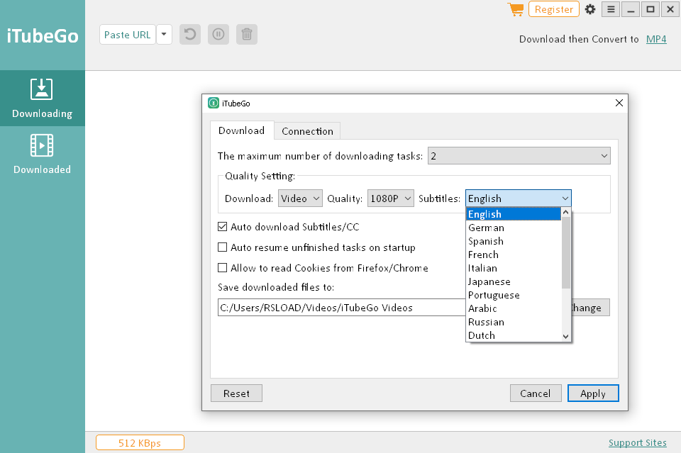     Descargar iTubeGo YouTube Downloader