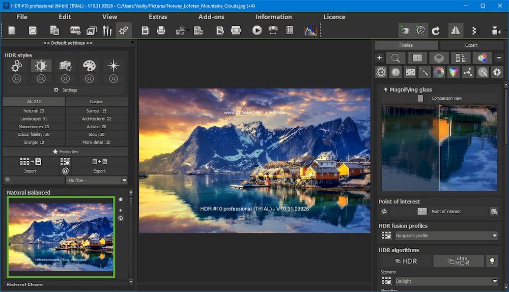 Descarga de elementos de proyectos HDR