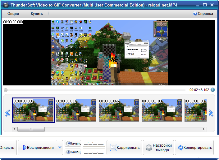 Convertidor de vídeo a GIF ThunderSoft