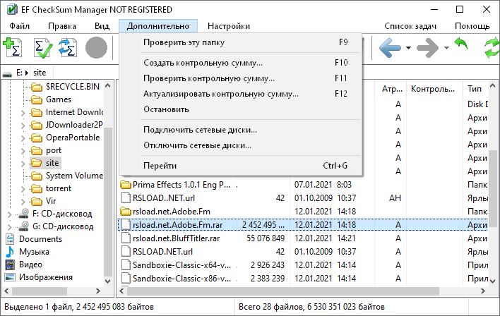     descargar EF CheckSum Manager