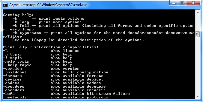 ventanas ffmpeg