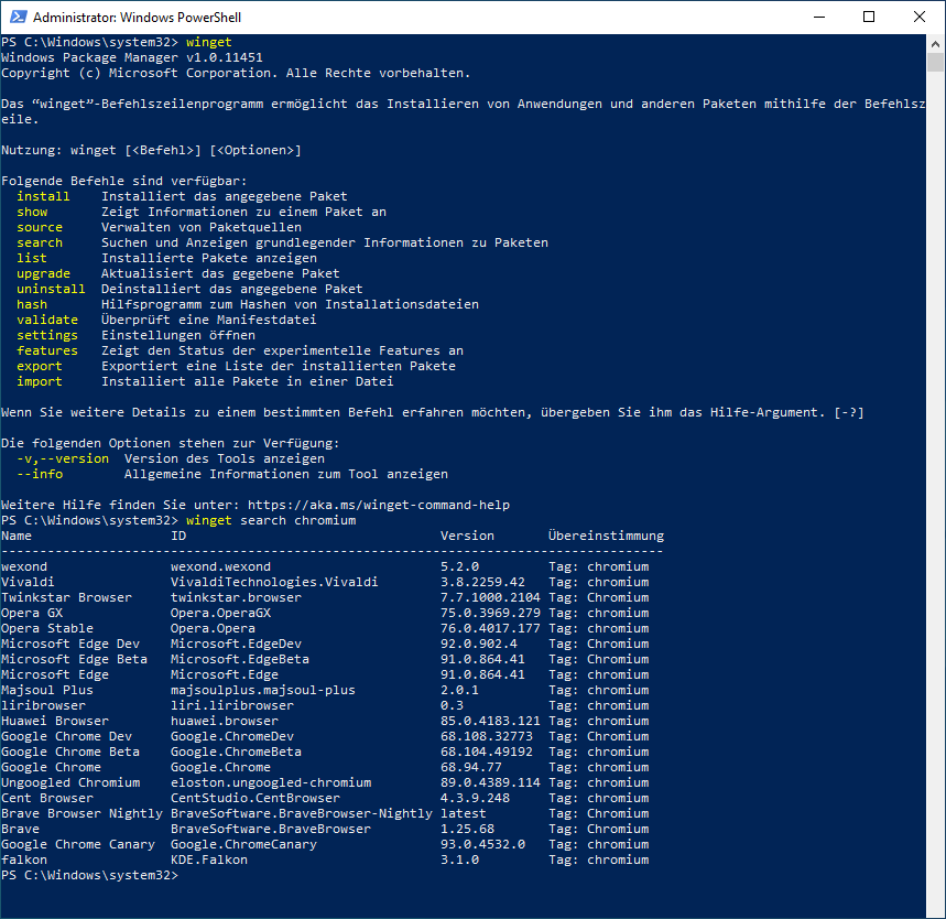 Administrador de paquetes de Windows 1.12.340/winget