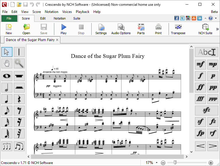 Crescendo Music Notation Editor 11.26 + Portátil + 10.45 MacOS