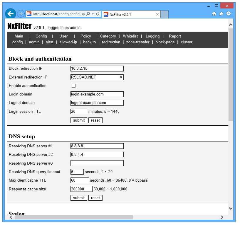 NxFilter 4.7.3.8 + Nube 4.6.7.4