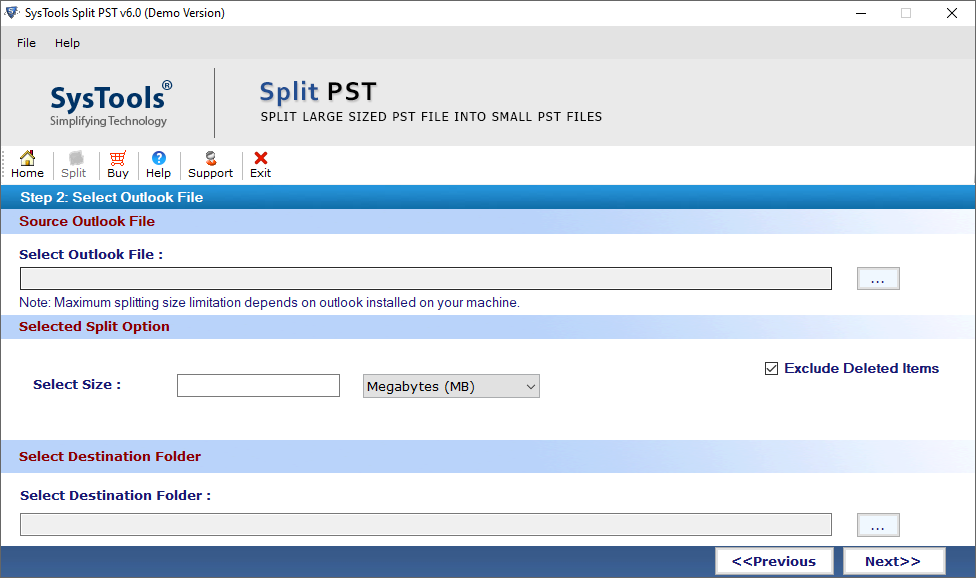 Dividir PST gratis