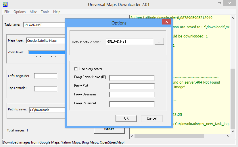Descargador de mapas universal