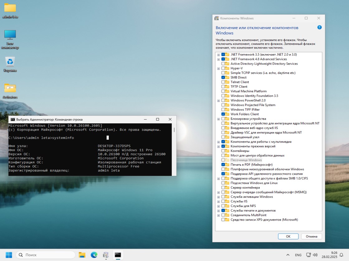     Windows 11 pro x64 26100.2605 2025 