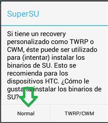 Actualizar los binarios de SuperSU