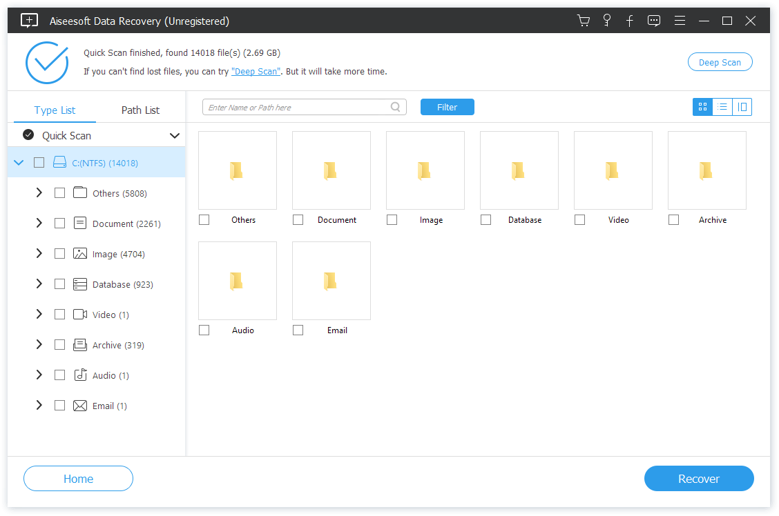     Aiseesoft Recuperación de Datos gratis
