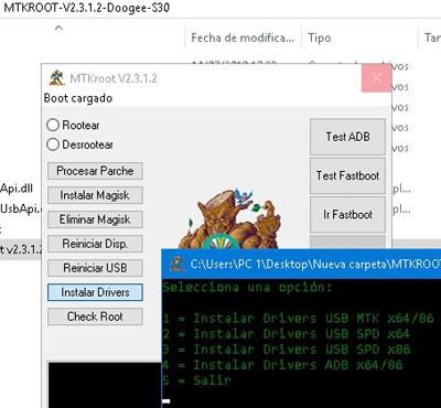 Instale los controladores MTK USB y ADB para Dooge S30