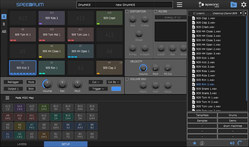 Clave Speedrum de Apisonic Labs