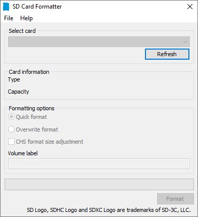 Formateador de tarjetas de memoria SD 5.0.3