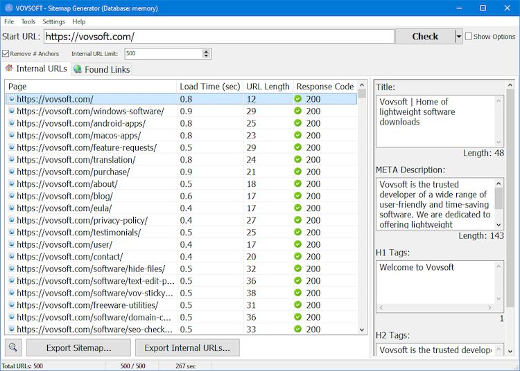 Generador de mapas de sitio VovSoft + crack