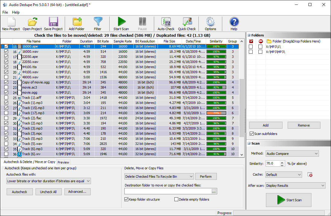 Deduplicación de audio de MindGems