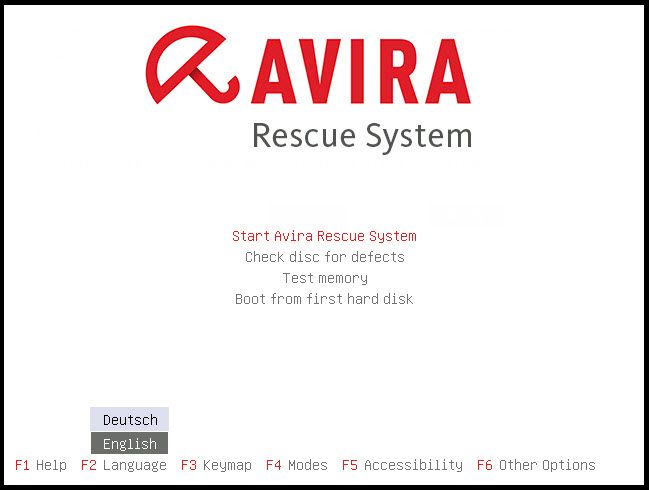 Sistema de rescate Avira